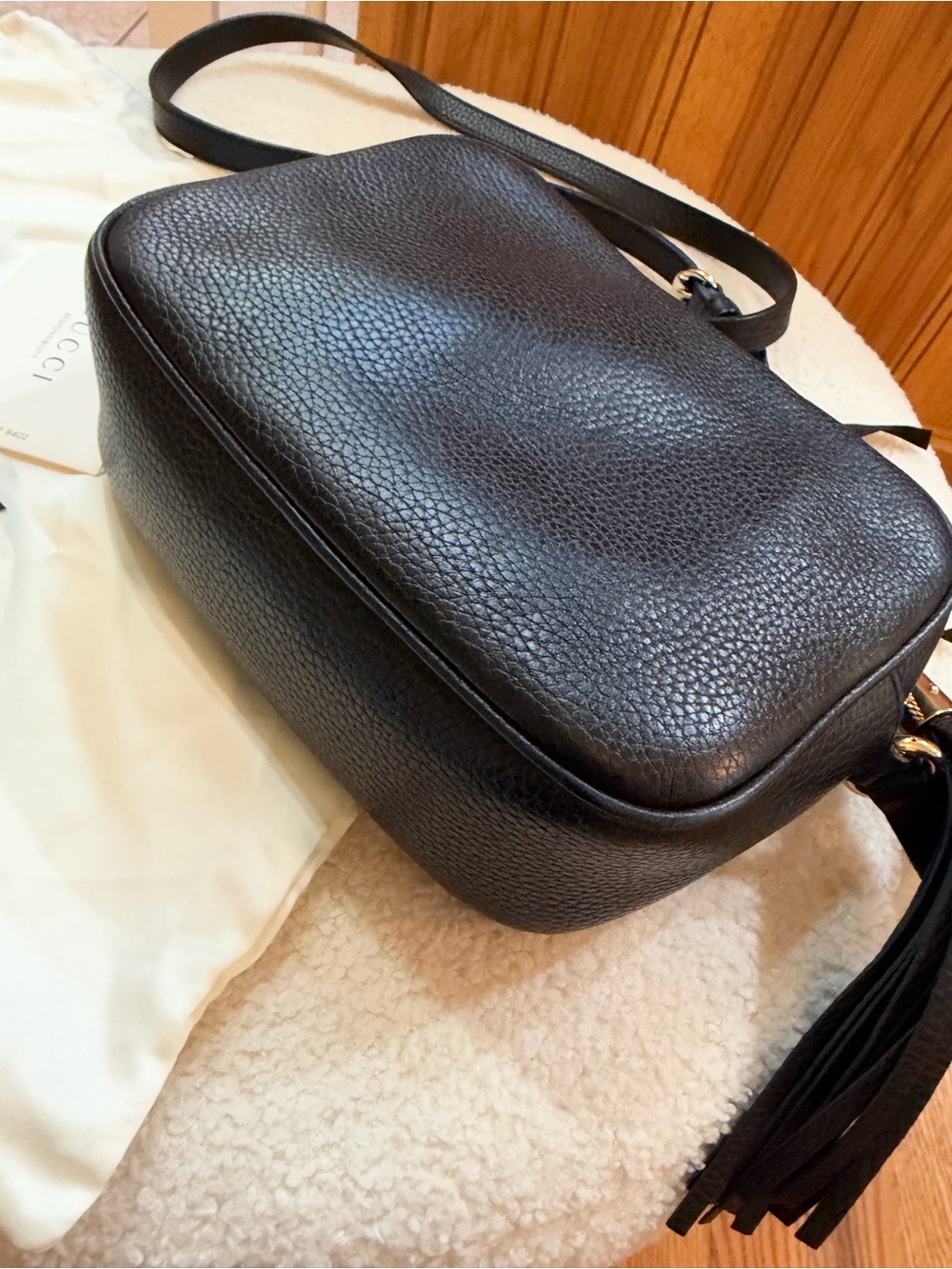 Gucci Soho Disco Black Leather Crossbody Bag - Picture 10 of 16
